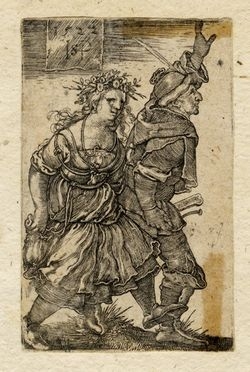  Hans Sebald Beham  (Norimberga, 1500 - Francoforte, 1550) : Coppia di contadini che danzano.  - Auction Graphics & Books - Libreria Antiquaria Gonnelli - Casa d'Aste - Gonnelli Casa d'Aste