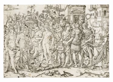  Marcantonio Raimondi  (Molinella, 1480 - Bologna, 1534) : Il trionfo.  - Auction Graphics & Books - Libreria Antiquaria Gonnelli - Casa d'Aste - Gonnelli Casa d'Aste