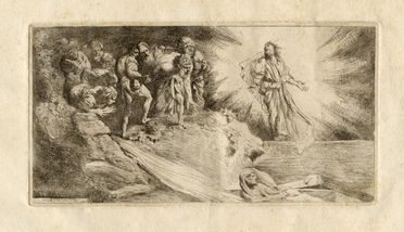  Salvatore Castiglione  (Genova, 1620) : La resurrezione di Lazzaro.  - Auction Graphics & Books - Libreria Antiquaria Gonnelli - Casa d'Aste - Gonnelli Casa d'Aste