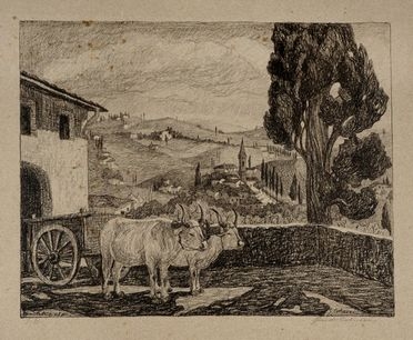  Guido Colucci  (Napoli, 1877 - Roma, 1949) : Monteripaldi.  - Auction Graphics & Books - Libreria Antiquaria Gonnelli - Casa d'Aste - Gonnelli Casa d'Aste