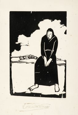  Lorenzo Viani  (Viareggio, 1882 - Ostia, 1936) : L'attesa.  - Auction Graphics & Books - Libreria Antiquaria Gonnelli - Casa d'Aste - Gonnelli Casa d'Aste