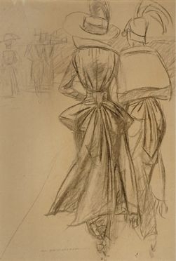  Marcello Dudovich  (Trieste, 1878 - Milano, 1962) : Figure femminili di spalle.  - Auction Graphics & Books - Libreria Antiquaria Gonnelli - Casa d'Aste - Gonnelli Casa d'Aste
