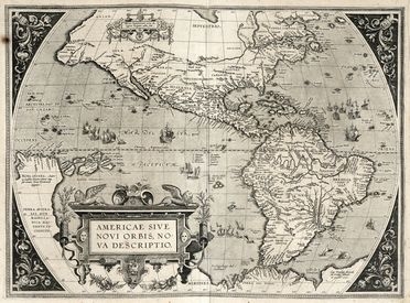  Abraham Ortelius  (Anversa, 1527 - 1598) : Americae Sive Novis Orbis, Nova Descriptio, 1587.  - Asta Grafica & Libri - Libreria Antiquaria Gonnelli - Casa d'Aste - Gonnelli Casa d'Aste