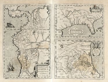  Abraham Ortelius  (Anversa, 1527 - 1598) : Peruviae Auriferae regionis Typus/ La Florida / Guastecan.  - Asta Grafica & Libri - Libreria Antiquaria Gonnelli - Casa d'Aste - Gonnelli Casa d'Aste