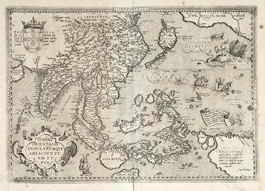  Abraham Ortelius  (Anversa, 1527 - 1598) : Indiae Orientalis Insularumque Adiacientium Typus.  - Asta Grafica & Libri - Libreria Antiquaria Gonnelli - Casa d'Aste - Gonnelli Casa d'Aste