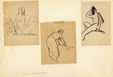  Leo Longanesi  (Bagnacavallo, 1905 - Milano, 1957) : Lotto di tre disegni.  - Auction Graphics & Books - Libreria Antiquaria Gonnelli - Casa d'Aste - Gonnelli Casa d'Aste