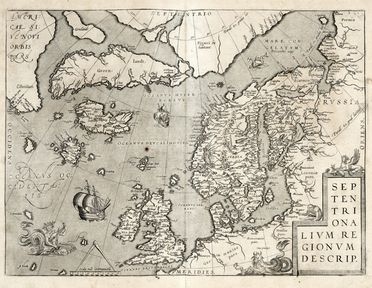  Abraham Ortelius  (Anversa, 1527 - 1598) : Lotto di due carte della Scandinavia.  - Auction Graphics & Books - Libreria Antiquaria Gonnelli - Casa d'Aste - Gonnelli Casa d'Aste