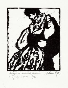  Alessandro Pandolfi  (Castellammare Adriatico, 1887 - Pavia, 1953) : Lotto di quattro xilografie.  - Auction Graphics & Books - Libreria Antiquaria Gonnelli - Casa d'Aste - Gonnelli Casa d'Aste