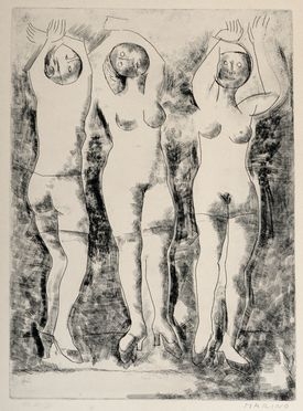  Marino Marini  (Pistoia, 1901 - Viareggio, 1980) : Le tre danze.  - Auction Graphics & Books - Libreria Antiquaria Gonnelli - Casa d'Aste - Gonnelli Casa d'Aste