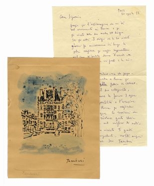  Tamburi Orfeo : Lettera autografa firmata. Arte  - Auction Graphics & Books - Libreria Antiquaria Gonnelli - Casa d'Aste - Gonnelli Casa d'Aste