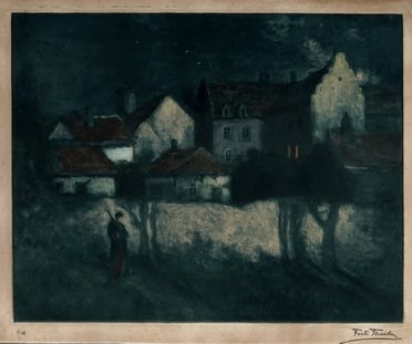  Frits Thaulow  (Oslo, 1847 - Volendam, 1906) : La sentinella.  - Auction Graphics & Books - Libreria Antiquaria Gonnelli - Casa d'Aste - Gonnelli Casa d'Aste