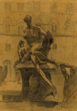  Cesare Ciani  (Firenze, 1854 - 1925) : Fontana di Firenze.  - Auction Graphics & Books - Libreria Antiquaria Gonnelli - Casa d'Aste - Gonnelli Casa d'Aste