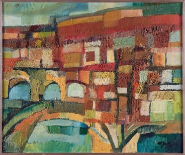  Ezio Frigerio  (Erba, 1930) : Ponte Vecchio.  - Auction Graphics & Books - Libreria Antiquaria Gonnelli - Casa d'Aste - Gonnelli Casa d'Aste