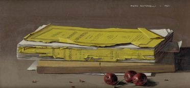  Piero Antonelli  (Falerone, 1916 - 1989) : Natura morta con ciliegie.  - Auction Graphics & Books - Libreria Antiquaria Gonnelli - Casa d'Aste - Gonnelli Casa d'Aste