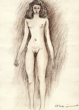  Francesco Messina  (Linguaglossa, 1900 - Milano, 1995) : Nudo femminile.  - Auction Graphics & Books - Libreria Antiquaria Gonnelli - Casa d'Aste - Gonnelli Casa d'Aste