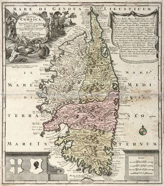  Georg Matthäus Seutter  (Augsburg, 1678 - 1756) : Sardegna e Corsica.  - Auction Graphics & Books - Libreria Antiquaria Gonnelli - Casa d'Aste - Gonnelli Casa d'Aste