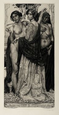  Sigmund Lipinsky  (Graudenz, 1873 - Roma, 1940) : Die Parzen (Le Parche).  - Auction Graphics & Books - Libreria Antiquaria Gonnelli - Casa d'Aste - Gonnelli Casa d'Aste