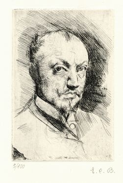  Giovanni Boldini  (Ferrara, 1842 - Parigi, 1931) : Autoritratto.  - Auction Graphics & Books - Libreria Antiquaria Gonnelli - Casa d'Aste - Gonnelli Casa d'Aste