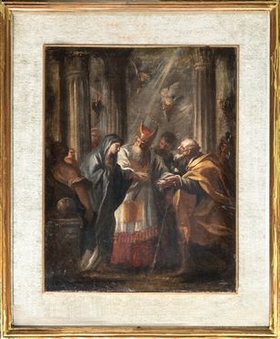  Anonimo del XVIII secolo : Lo sposalizio della Vergine.  - Auction Graphics & Books - Libreria Antiquaria Gonnelli - Casa d'Aste - Gonnelli Casa d'Aste