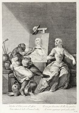 Francesco Bartolozzi  (Firenze, 1728 - Lisbona, 1815) : Arlechin di Pittor posto  [..]