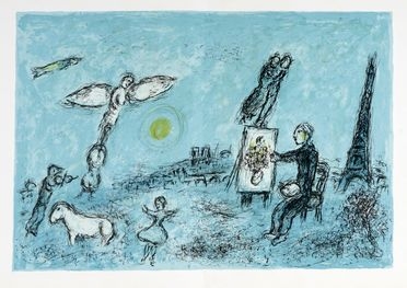  Marc Chagall  (Vitebsk, 1887 - St. Paul de  Vence, 1985) : Senza titolo.  - Auction Graphics & Books - Libreria Antiquaria Gonnelli - Casa d'Aste - Gonnelli Casa d'Aste