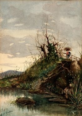 Angiolo D'Andrea  (Rauscedo, 1880 - 1942) : Scena fluviale.  - Auction Graphics & Books - Libreria Antiquaria Gonnelli - Casa d'Aste - Gonnelli Casa d'Aste