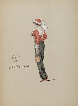  Pitueto [pseud. di Francesco Bozzo] : Al Caffè Roma.  - Auction Graphics & Books - Libreria Antiquaria Gonnelli - Casa d'Aste - Gonnelli Casa d'Aste