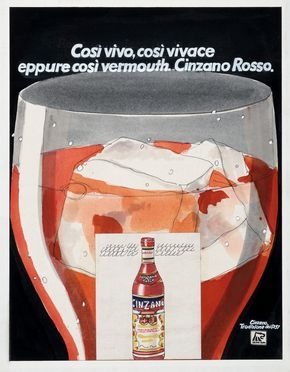  Anonimo del XX secolo : Vermouth Cinzano Rosso.  - Auction Graphics & Books - Libreria Antiquaria Gonnelli - Casa d'Aste - Gonnelli Casa d'Aste