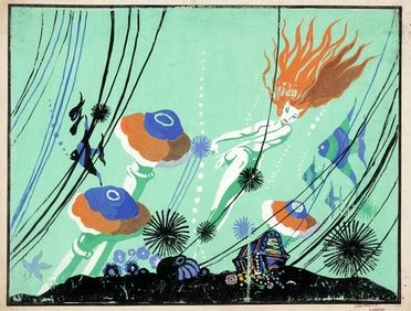  Anonimo del XX secolo : In fondo al mar.  - Auction Graphics & Books - Libreria Antiquaria Gonnelli - Casa d'Aste - Gonnelli Casa d'Aste