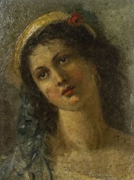  Anonimo del XIX secolo : Ritratto femminile.  - Auction Graphics & Books - Libreria Antiquaria Gonnelli - Casa d'Aste - Gonnelli Casa d'Aste