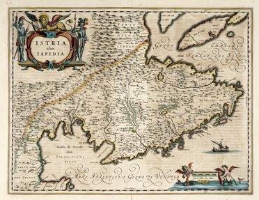  Willem Janszoon Blaeu  (Alkmaar, 1571 - Amsterdam, 1638) : Istria olim Iapidia.  - Auction Graphics & Books - Libreria Antiquaria Gonnelli - Casa d'Aste - Gonnelli Casa d'Aste