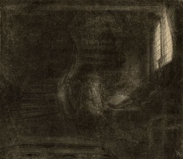  Rembrandt Harmenszoon van Rijn  (Leida, 1606 - Amsterdam, 1669) : San Gerolamo in una stanza buia.  - Asta Grafica & Libri - Libreria Antiquaria Gonnelli - Casa d'Aste - Gonnelli Casa d'Aste