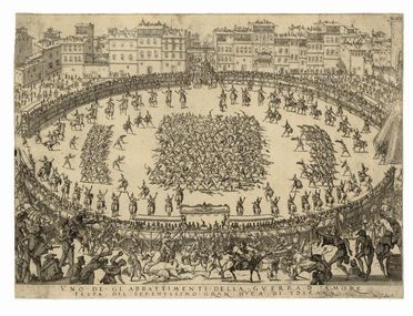  Jacques Callot  (Nancy, 1592 - 1635) : Il combattimento delle sezioni di fanteria.  - Auction Graphics & Books - Libreria Antiquaria Gonnelli - Casa d'Aste - Gonnelli Casa d'Aste