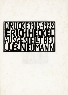  Heckel Erich : Drucke 1905-1922.  - Asta Libri, autografi e manoscritti - Libreria Antiquaria Gonnelli - Casa d'Aste - Gonnelli Casa d'Aste