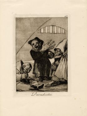  Francisco Goya y Lucientes  (Fuendetodos, 1746 - Bordeaux, 1828) : Duendecitos.  - Asta Stampe, disegni e dipinti antichi, moderni e contemporanei - Libreria Antiquaria Gonnelli - Casa d'Aste - Gonnelli Casa d'Aste