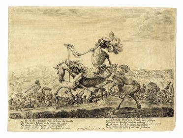  Stefano Della Bella  (Firenze, 1610 - 1664) : La morte sul campo di battaglia.  [..]