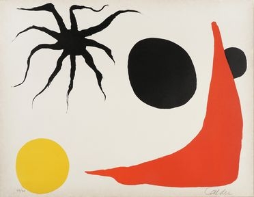  Alexander Calder  (Lawton, 1898 - New York, 1976) : Chaussette Rouge.  - Asta Stampe,  [..]
