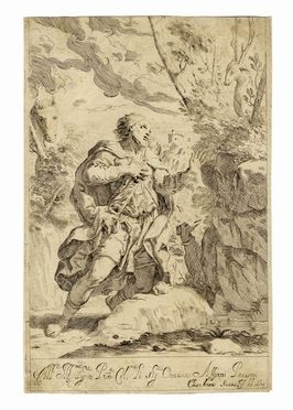  Elisabetta Sirani  (Bologna, 1638 - 1665) : Sant'Eustachio.  - Asta Stampe, disegni e dipinti antichi, moderni e contemporanei - Libreria Antiquaria Gonnelli - Casa d'Aste - Gonnelli Casa d'Aste