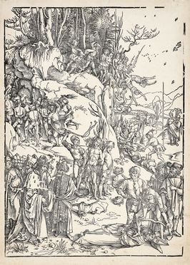  Albrecht Dürer  (Norimberga,, 1471 - 1528) : Il martirio dei diecimila.  - Asta Stampe, disegni e dipinti antichi, moderni e contemporanei - Libreria Antiquaria Gonnelli - Casa d'Aste - Gonnelli Casa d'Aste