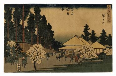  Ando Hiroshige  (Edo, 1797 - 1858) : Ôji Inari yashiro (Il santuario Inari a Ôji).  - Asta Stampe, disegni e dipinti antichi, moderni e contemporanei - Libreria Antiquaria Gonnelli - Casa d'Aste - Gonnelli Casa d'Aste