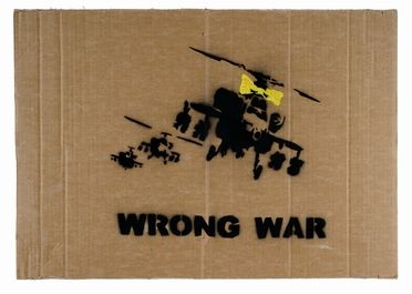  Banksy  (Bristol, 1974) : Wrong War.  - Asta Stampe, disegni e dipinti antichi,  [..]