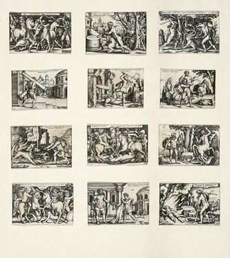  Hans Sebald Beham  (Norimberga, 1500 - Francoforte, 1550) : Le fatiche di Ercole.  [..]