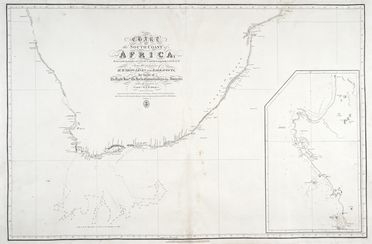  British Admiralty : Carte of the South Coast of Africa between the latitudes of 24° & 40° S and the Longitudes of 13°& 42°E...under the direction of Capt.n W.F.W.Owen from 1822 to 1826.  - Asta Stampe, disegni e dipinti antichi, moderni e contemporanei - Libreria Antiquaria Gonnelli - Casa d'Aste - Gonnelli Casa d'Aste