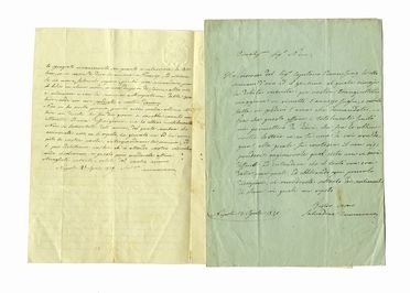  Cammarano Salvatore : 3 lettere autografe firmate inviate al compositore Alessandro  [..]