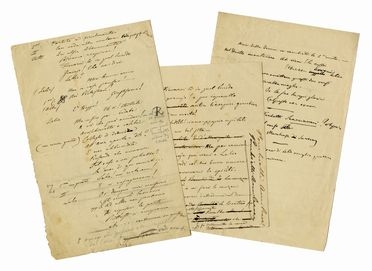  Ponchielli Amilcare : Raccolta di carte di lavoro autografe per l'opera Marion  [..]