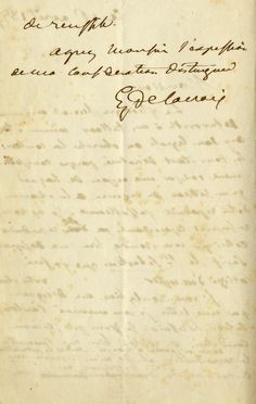  Delacroix Eugéne : Lettera autografa firmata.  - Asta Libri, autografi e manoscritti  [..]