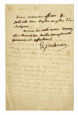  Delacroix Eugéne : Lettera autografa firmata.  - Asta Libri, autografi e manoscritti - Libreria Antiquaria Gonnelli - Casa d'Aste - Gonnelli Casa d'Aste