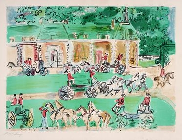  Raoul Dufy  (Le Havre, 1877 - Forcalquier, 1953) [post] : Al parco.  - Asta Stampe, disegni e dipinti antichi, moderni e contemporanei [ASTA A TEMPO] - Libreria Antiquaria Gonnelli - Casa d'Aste - Gonnelli Casa d'Aste