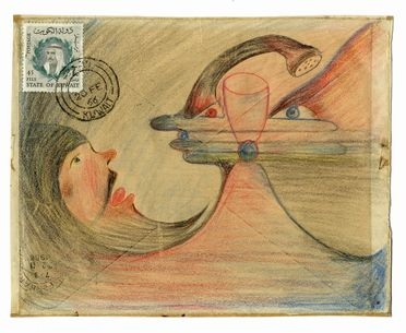  Victor Brauner  (Piatra Neam?, 1903 - Parigi, 1966) : Untitled.  - Asta Arte antica, moderna e contemporanea - Libreria Antiquaria Gonnelli - Casa d'Aste - Gonnelli Casa d'Aste