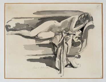  Sierk Schröder  (1903 - Wassenaar, 2002) : Nudo femminile sdraiato.  - Auction Ancient, modern and contemporary art - Libreria Antiquaria Gonnelli - Casa d'Aste - Gonnelli Casa d'Aste
